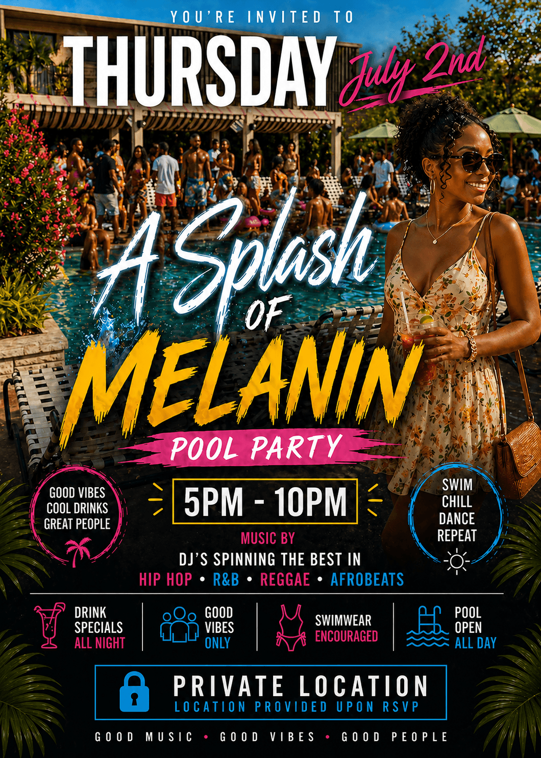A Splash of Melanin Pool Party
